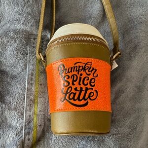 Mad Engine Fall Pumpkin Spice Latte Crossbody Bag Purse NEW